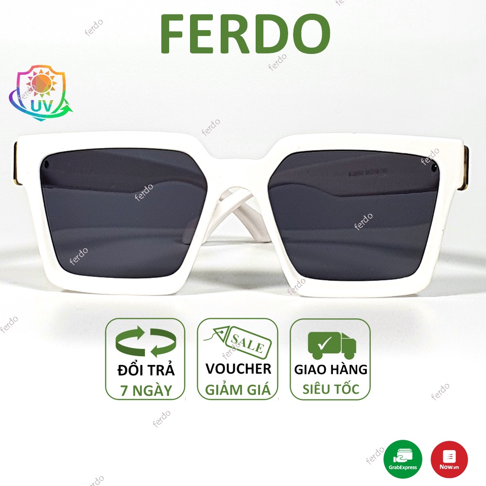 Kính mát mắt vuông thời trang nam nữ KA13-Q gọng nhựa cao cấp chống xước chống UV