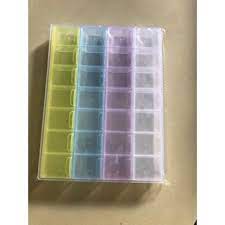 Hộp đựng đá làm tranh đính đá 28 ô và 21 ô