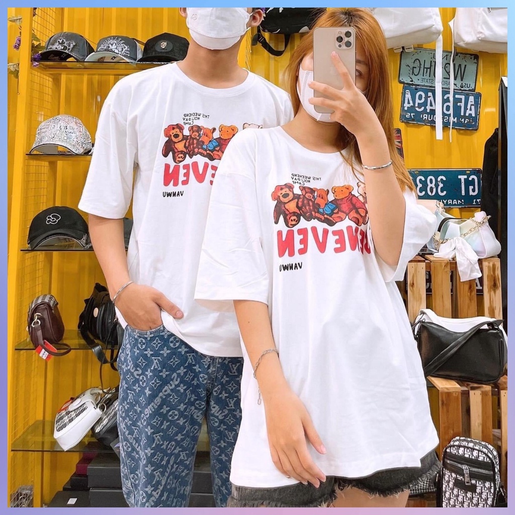 Áo thun Unisex tay lỡ form rộng cotton hàn Tee Shop. Áo phông nữ form rộng tay lỡ cotton co giãn, thoáng mát | BigBuy360 - bigbuy360.vn