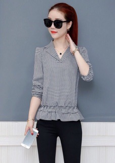 ÁO CARO CỔ V BÂU VEST