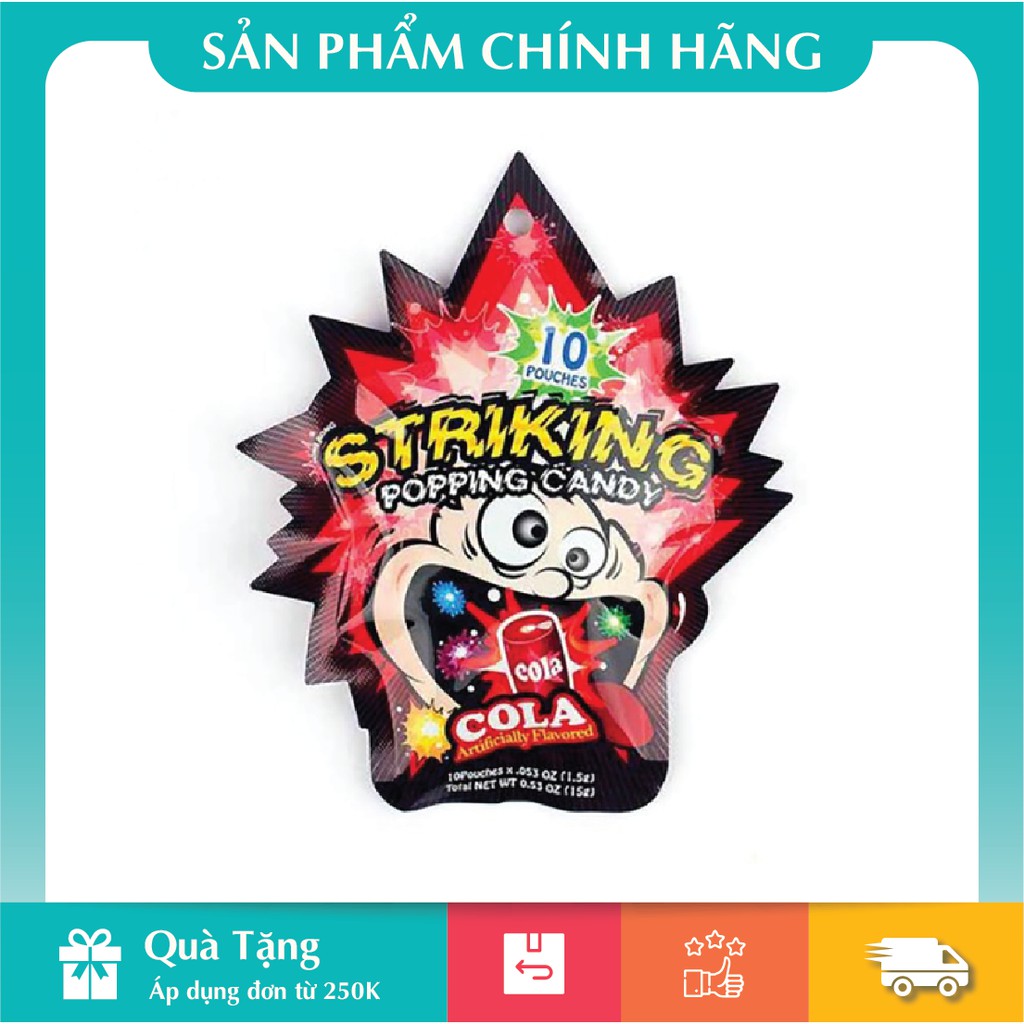 [ HÀNG CHÍNH HÃNG ] KẸO NỔ STRIKING VỊ COLA 15G