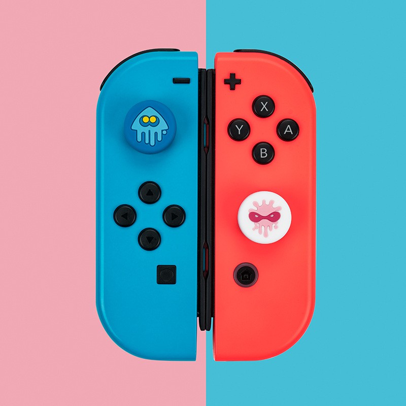 Bộ 4 núm bọc analog Splatoon 2 thương hiệu Geekshare cao cấp cho Joy-Con - Nintendo Switch và Nintendo Switch Lite