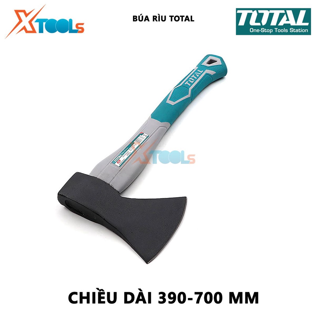 Búa rìu TOTAL | búa cầm tay mini Chiều dài: 390-700mm Chất liệu: Thép carbon 45#, chịu nhiệt, dùng để chẻ củi, đốn hạ câ