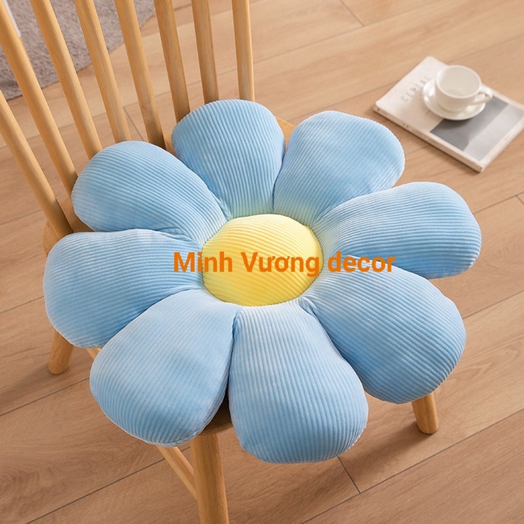 Đệm ghế văn phòng, nệm ghế ngồi bệt, gối tựa hình bông hoa êm ái giá rẻ