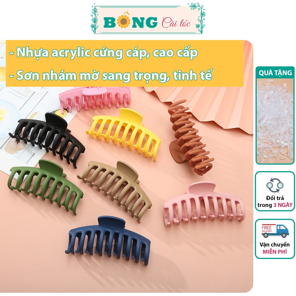 Kẹp càng cua phong cách Hàn Quốc chất liệu nhựa hình xương kích thước lớn nhiều màu sắc KN40 - kẹp tóc BÔNG Cài Tóc