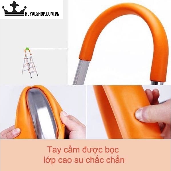 Thang nhôm ghế cao cấp Momen 4 Bậc siêu tiện ích - bảo hành chính hãng