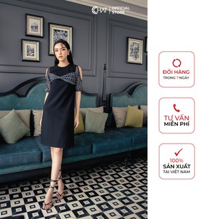 Váy dáng a nơ ngực cchat