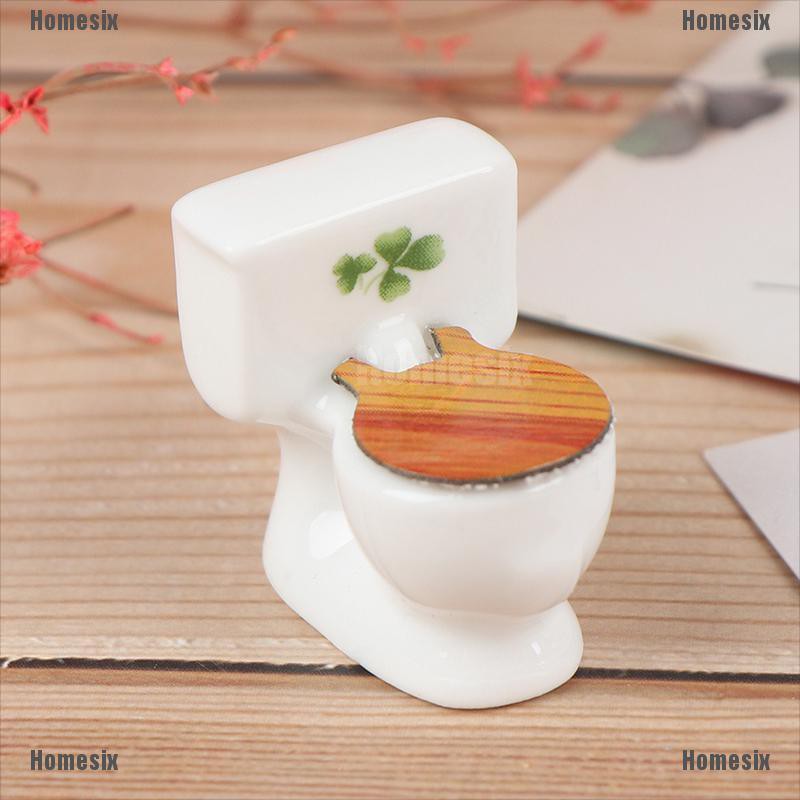 Bộ 3 mô hình bồn tắm/ toilet/ bồn rửa tay tỷ lệ 1:24 trang trí nhà búp bê độc đáo