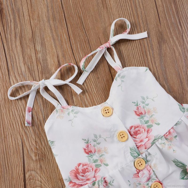 Đầm Hoa Công Chúa Đi Biển Cho Bé Gái