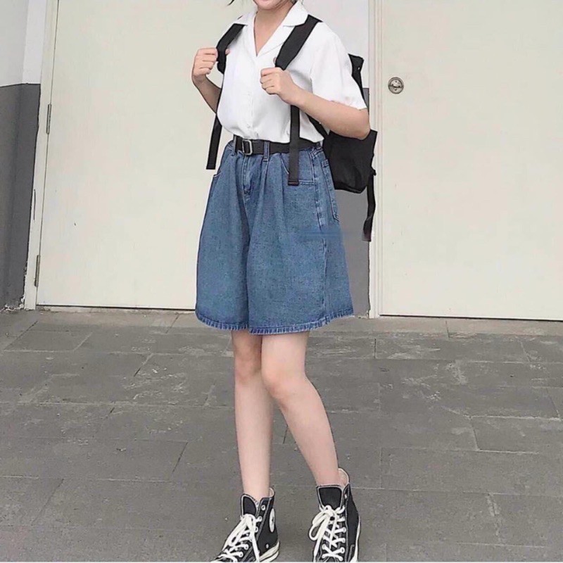 [Rẻ Vô Địch] Quần Short Jean Nữ Châtd Bò Trơn Mềm Xinh Xắn- 001 | BigBuy360 - bigbuy360.vn