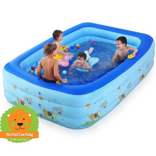 Hồ bơi phao hình chữ nhật 3 tầng 1m8 HCN03