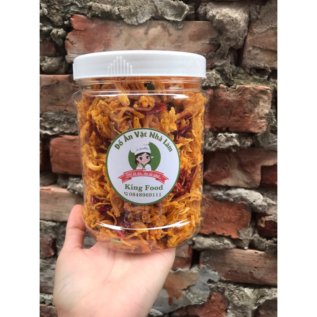 Khô gà lá chanh loại đặc biệt thơm ngon hũ pet 500g | KingFood - Thế Giới Đồ Ăn Vặt - Đồ Ăn Vặt Hà Nội