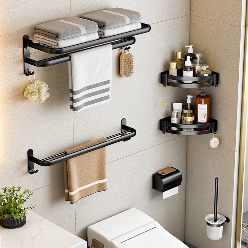 Giá treo khăn gắn tường GUANCHUANG không cần khoan thiết kế tiện dụng