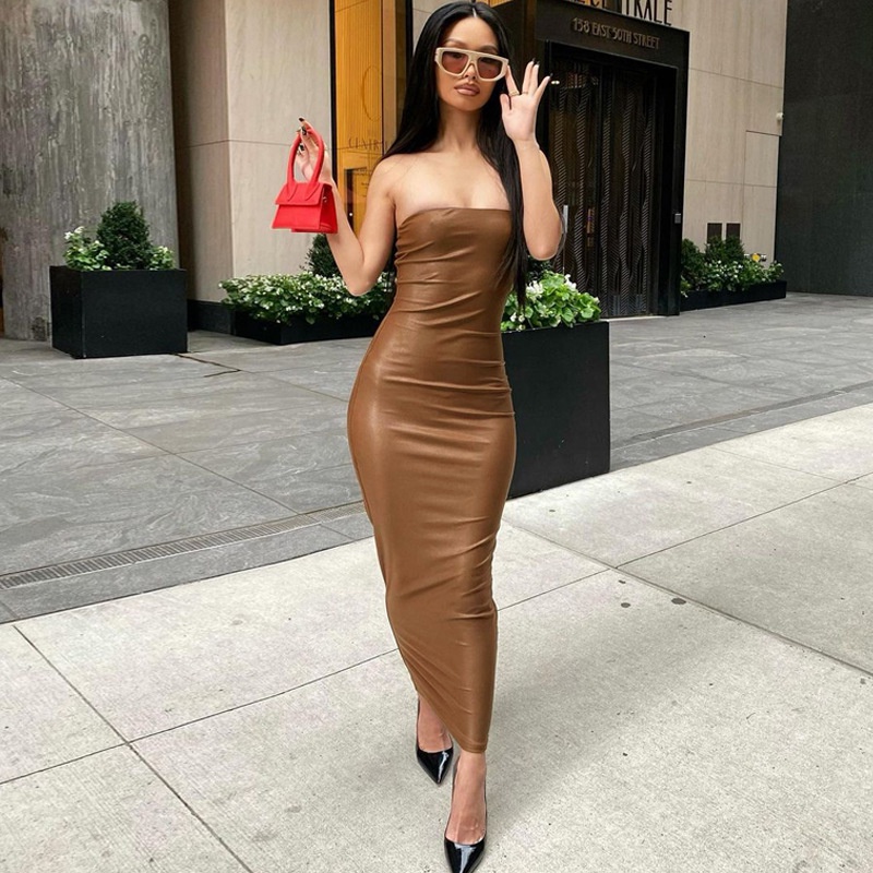 DUNEA Đầm ôm dáng hở vai thiết kế xẻ tà quyến rũ thời trang dành cho nữ
