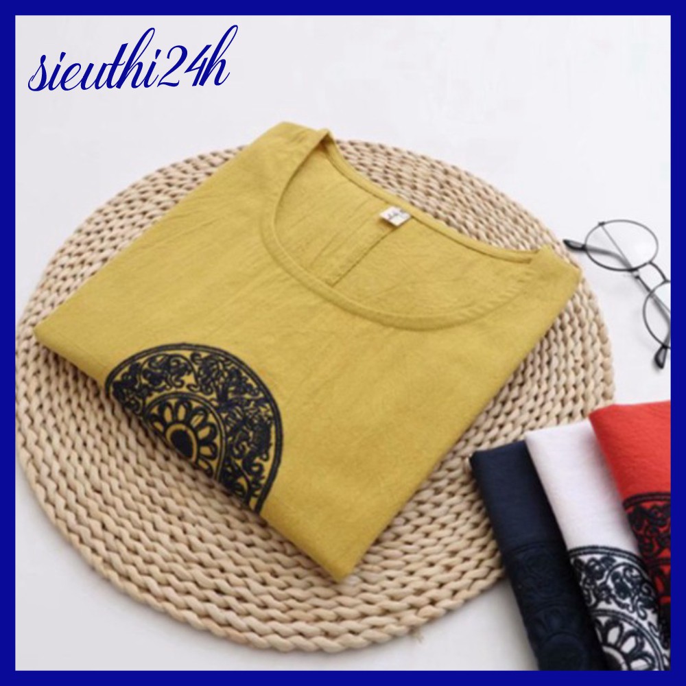 Áo sát nách nữ cổ tròn, áo ba lỗ đũi Siêu thị 24 giờ, chất liệu mềm mát, mặc ở nhà hay đi chơi đều phù hợp AKH.53