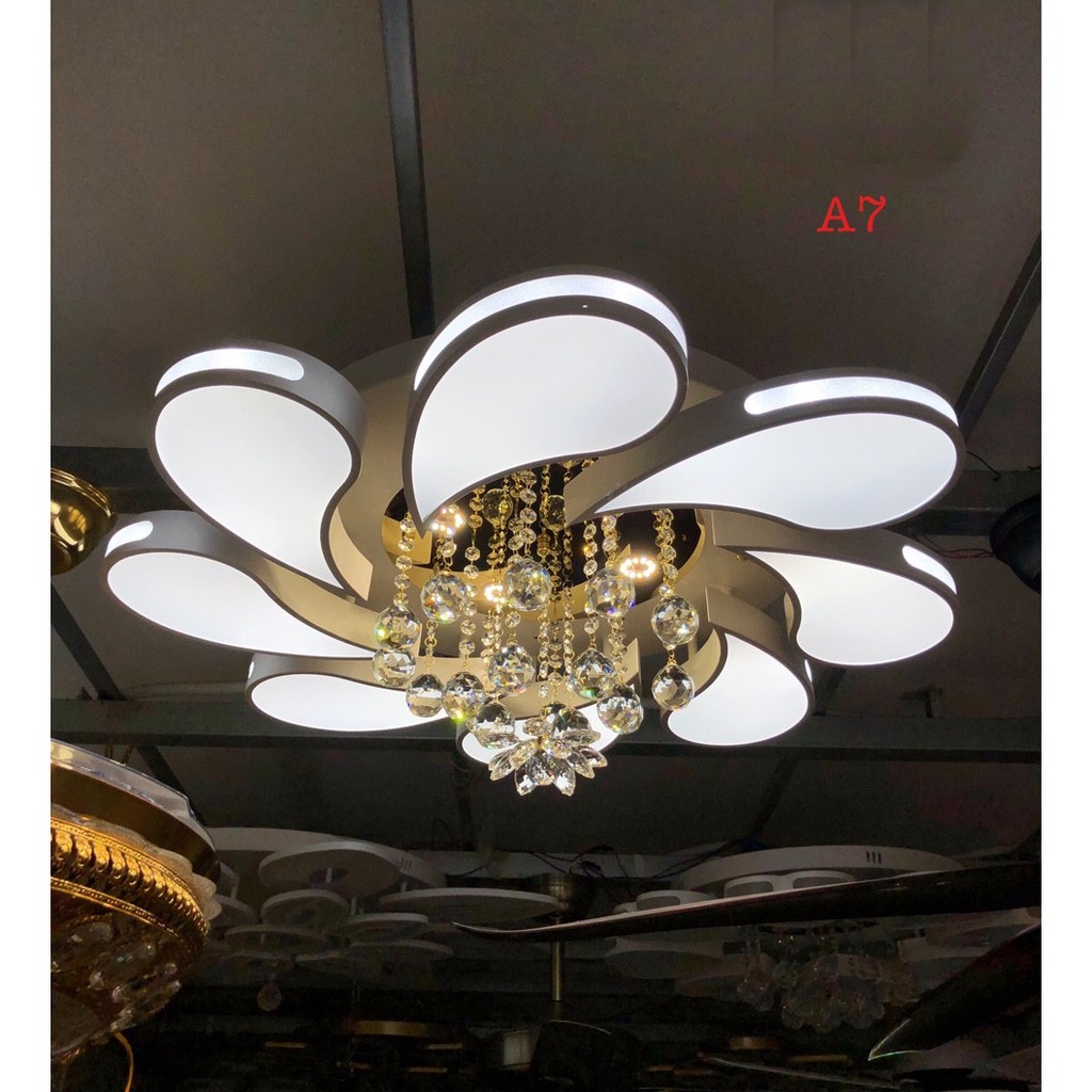 Đèn ốp trần led trang trí phòng khách A3 kiểu mẫu hiện đại,ánh sáng led 3 chế độ,có điều khiển từ xa