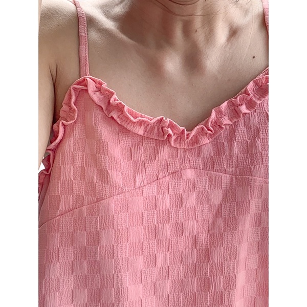 TIRTWO | Áo hai dây hoạ tiết ô vuông - Design by TUDO