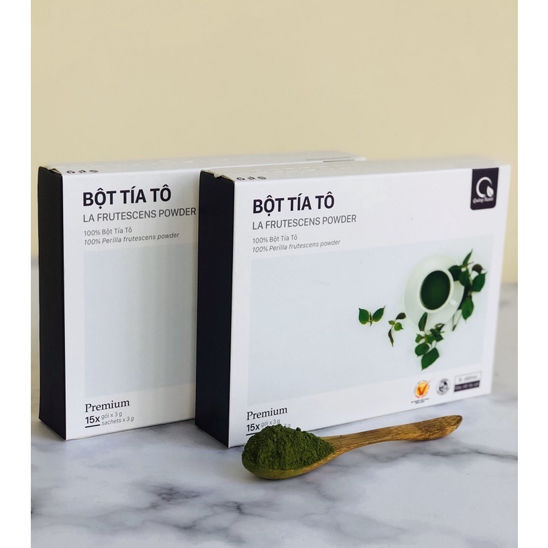 Bột tía tô sấy lạnh nguyên chất Quảng Thanh hộp tiện lợi 3g x 15 gói