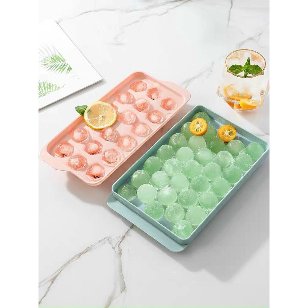 Set 2 Khay Làm Đá 33 Viên Có Nắp Đậy Rất Vệ Sinh | BigBuy360 - bigbuy360.vn
