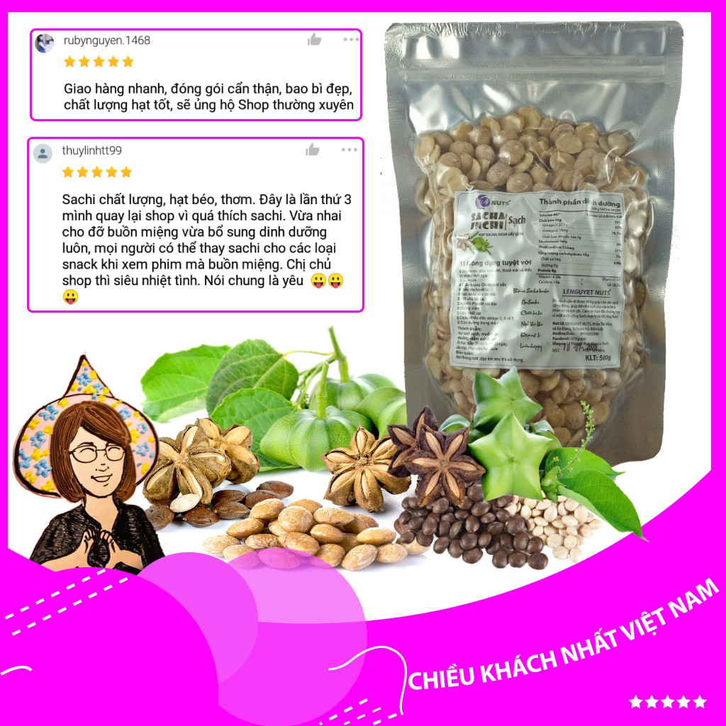 [Mã GROSALE2703 giảm 8% đơn 250K] HẠT SACHI NHÂN TÁCH VỎ SẤY SẠCH KIỂM NGHIỆM ANTVS THỰC PHẨM Lê Nguyệt Nuts 1kg | BigBuy360 - bigbuy360.vn