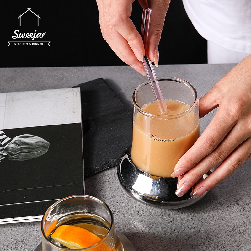 Sweejar Cốc Thủy Tinh Cách Nhiệt Hình UFO Sáng Tạo 350ML/450ML