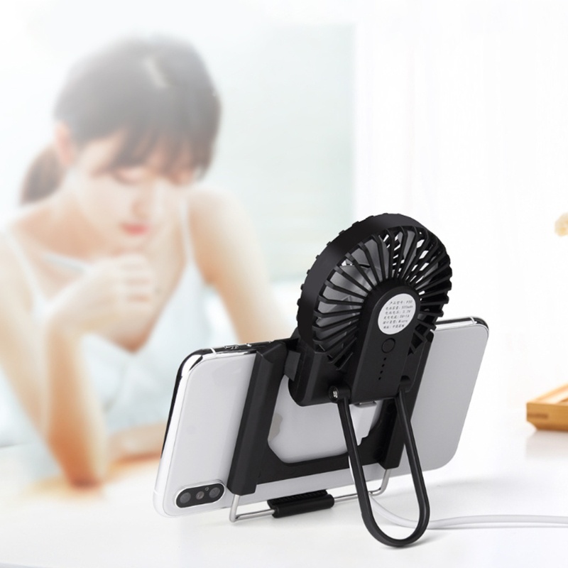Quạt Tản Nhiệt 3 Tốc Độ Gió Làm Mát Kiêm Giá Đỡ Điện Thoại Công Suất Cao 500mah