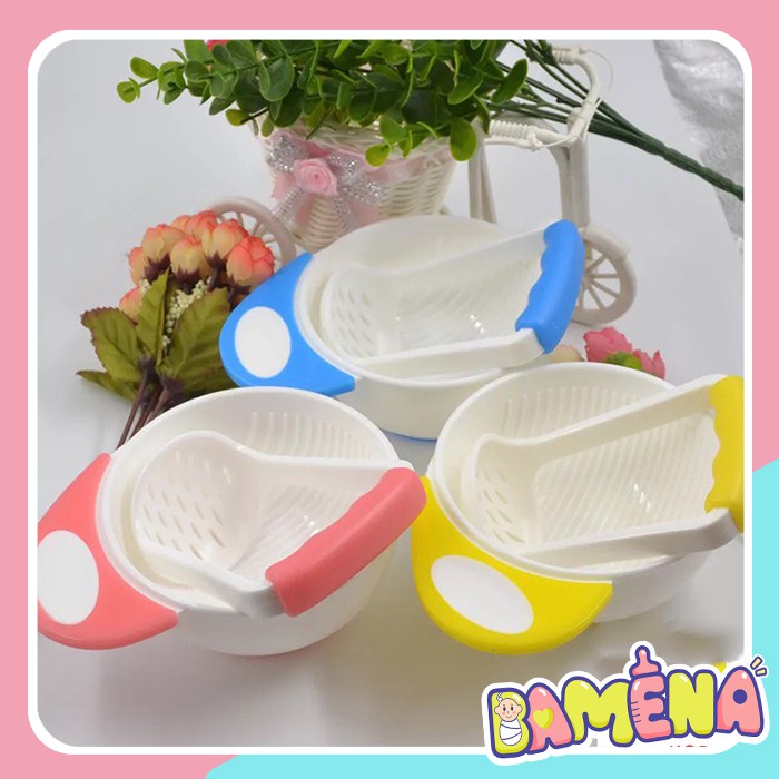 Bộ bát nghiền đồ ăn dặm tiện dụng phục vụ chế biến đồ ăn cho bé AD70