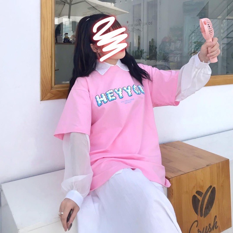 Áo thun❤ Có size tay lỡ Unisex HEYYOU