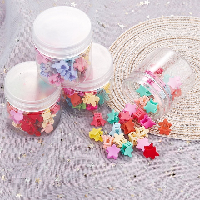 Hộp kẹp tóc càng cua mini nhỏ xinh cho bé gái nhiều màu sắc và hình dáng đáng yêu