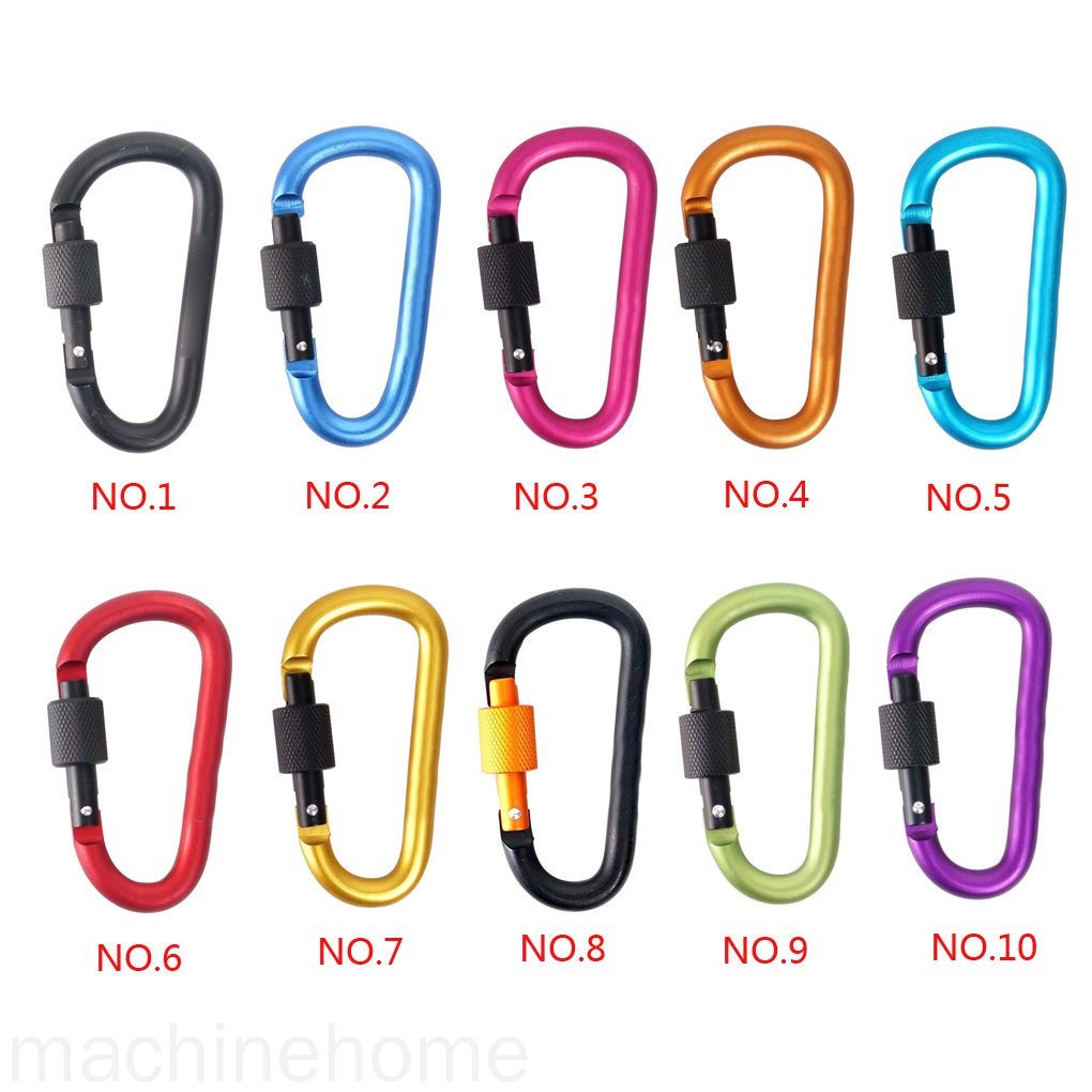 Móc khóa chữ D lớn bằng hợp kim nhôm chịu lực tốt tiện lợi cho cắm trại/ dã ngoại