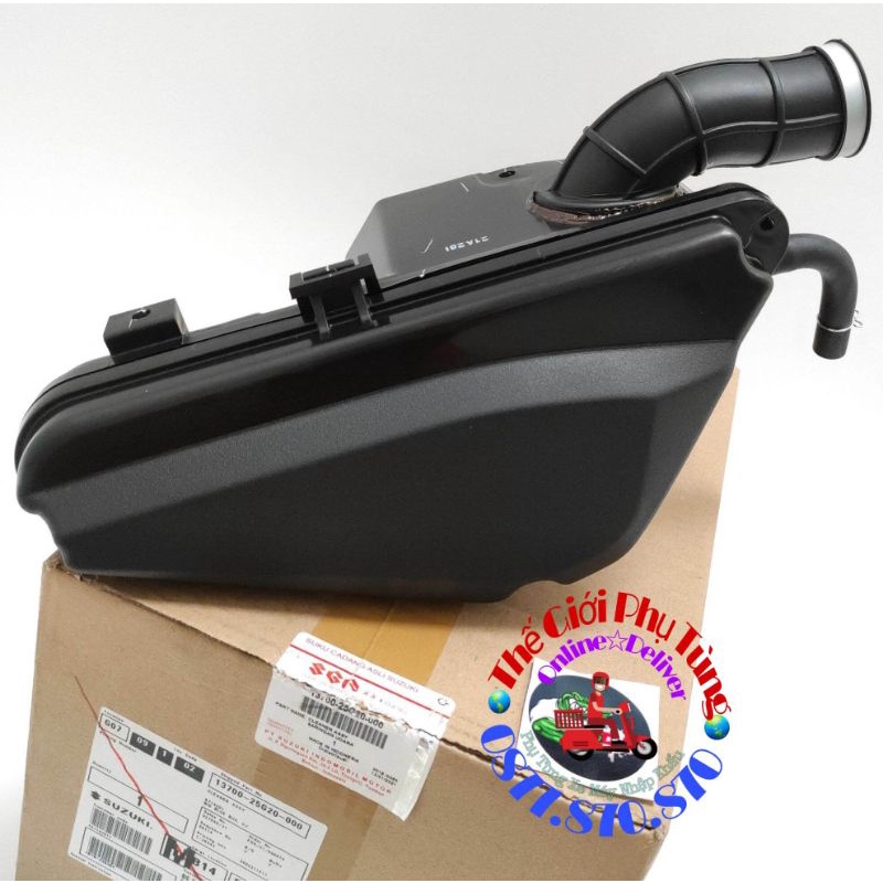 Bộ pô e, hộp lọc gió, bao tử Raider đời đầu zin mới - 13700-25G20-000