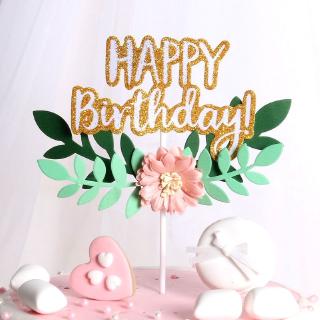 Topper HPBD vòng hoa