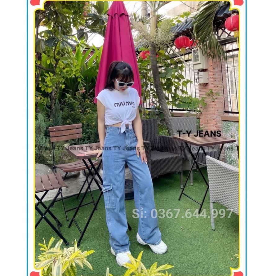 Quần jean túi hộp dáng suông ống rộng - mẫu mới từ Jeans Fashion93
