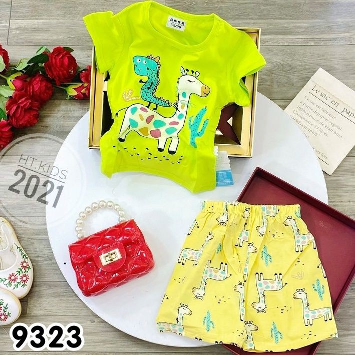 Bộ Ngắn Tay Bé Gái Nhiều Mẫu Có Size Cho Bé Từ 17-33KG