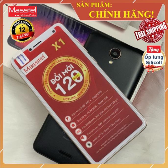 💥Free Ship💥Điện Thoại Masstel X1 (Cảm Ứng Giá Rẻ) TẶNG ỐP LƯNG - Bảo Hành Chính Hãng 12 Tháng, 120 ngày lỗi đổi mới