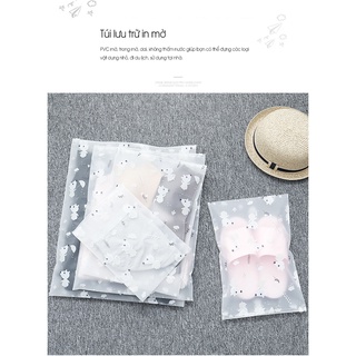Túi zip đựng quần áo lụa mờ có khóa kéo đủ size