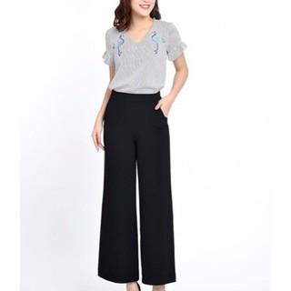Quần Culotte khoá sườn dáng dài eo thon chất cát hàn