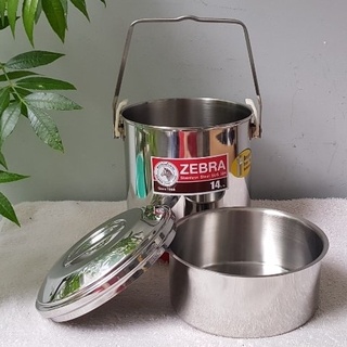 camen inox Zebra Thái Lan-14cm, có ngăn, sâu lòng auto lock, 151624