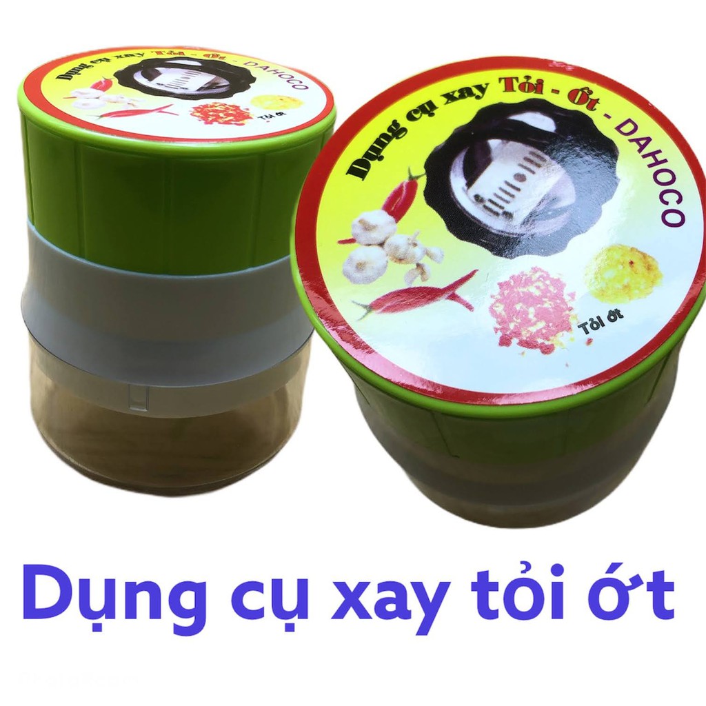 dụng cụ xay tỏi bằng nhựa dahoco tiện lợi