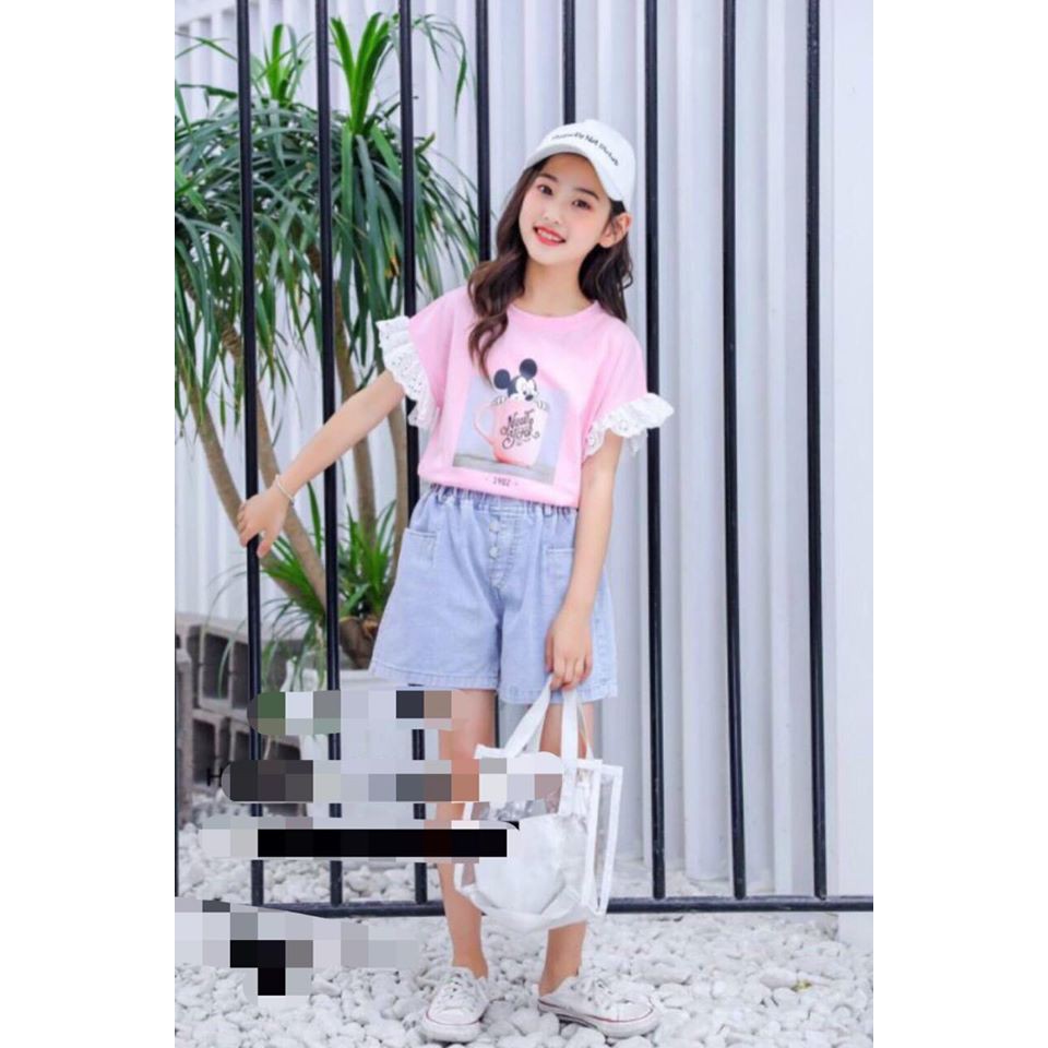 Set áo thun mickey,quần short