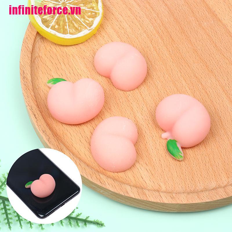 Bộ 2 Đồ Chơi Mềm Hình Quả Đào Dễ Thương Giúp Giảm Căng Thẳng