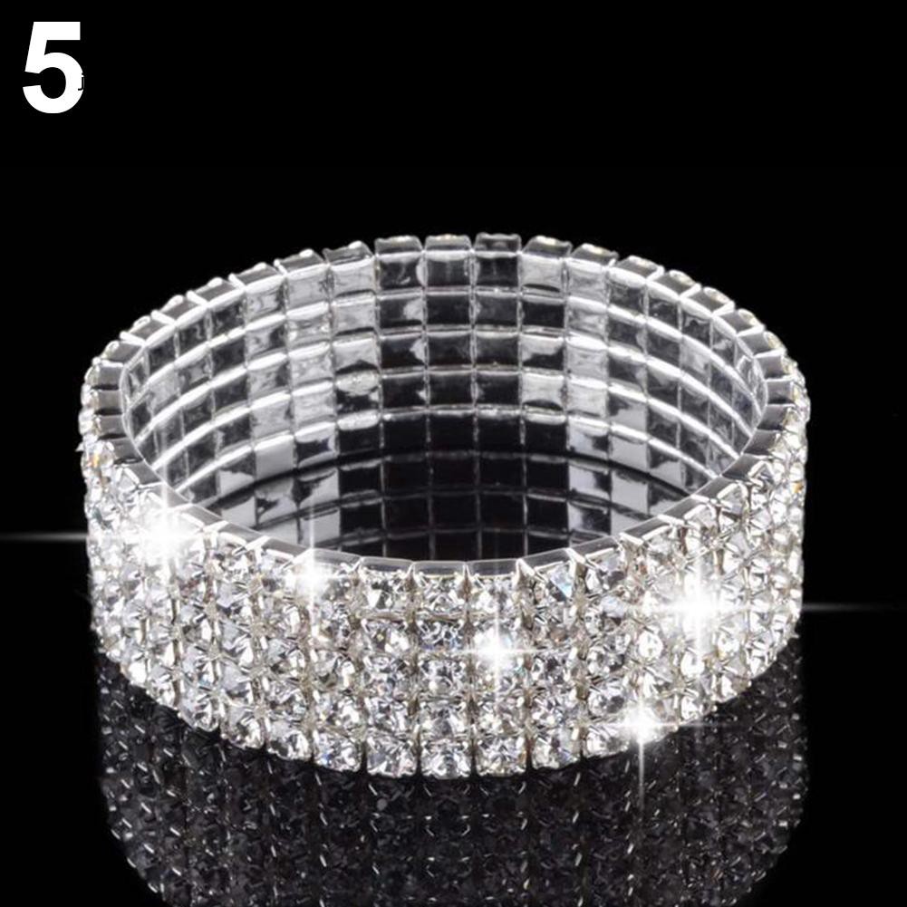 Vòng tay co dãn đính đá pha lê sành điệu cá tính cho nữ | BigBuy360 - bigbuy360.vn