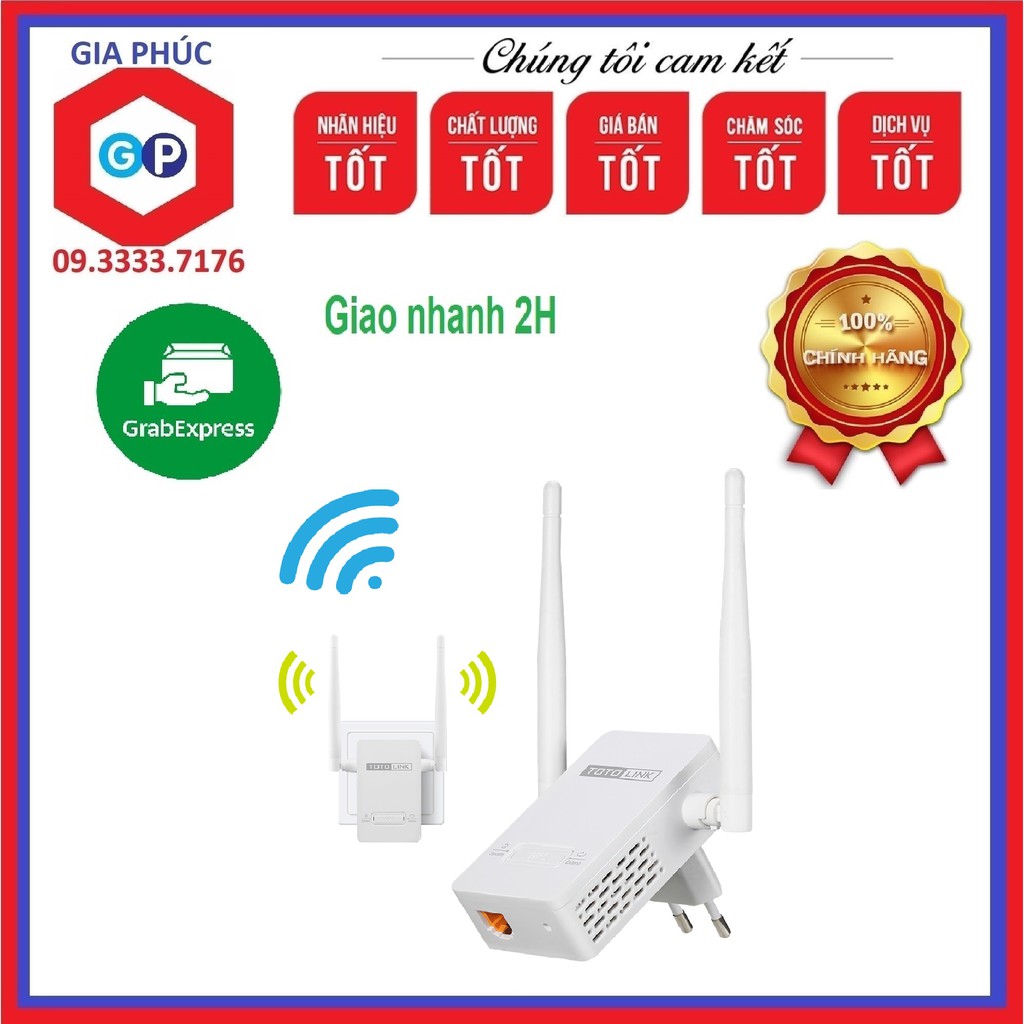 Bộ Mở Rộng Sóng Wifi Totolink EX200 Chuẩn N Tốc Độ 300Mbps - Hàng Chính Hãng