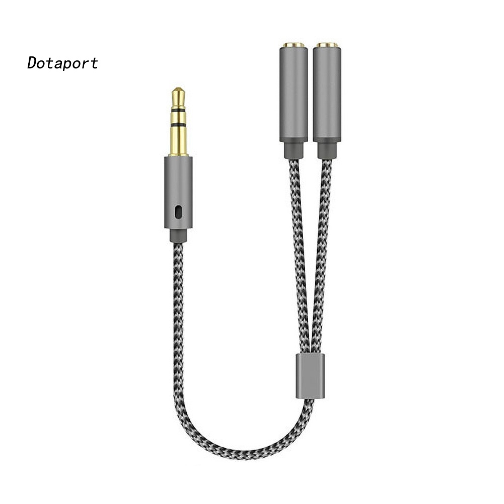 Dây Cáp Chuyển Đổi Từ 1 Đầu Cắm 3.5mm Sang 2 Cổng Cắm Cho Tai Nghe / Micro