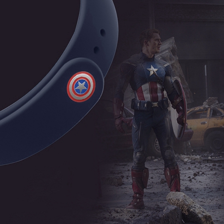 Dây đeo silicone họa tiết Avengers thay thế cho vòng tay thông minh Xiaomi Mi Band 4 / 3