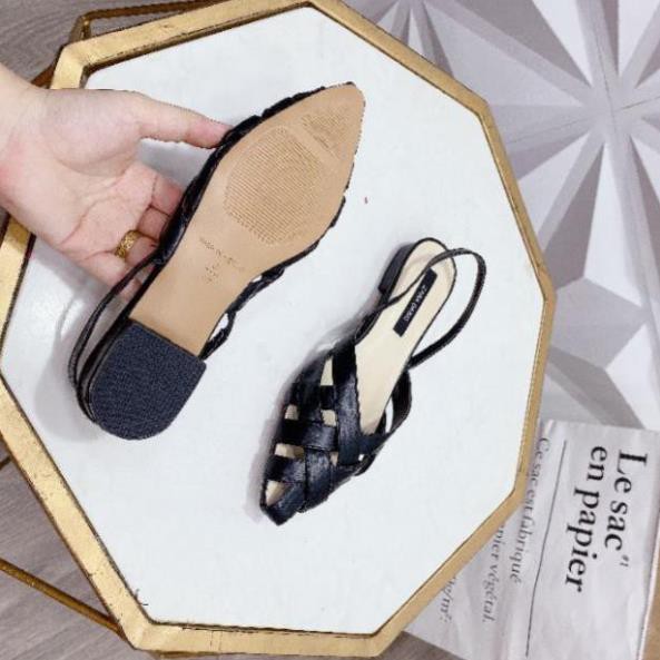 V(ẢNH THẬT) Sandal Nữ Mũi Rọ Da Mềm Êm Lót Hàng Không Box Xịn 2020 : c1 # . .