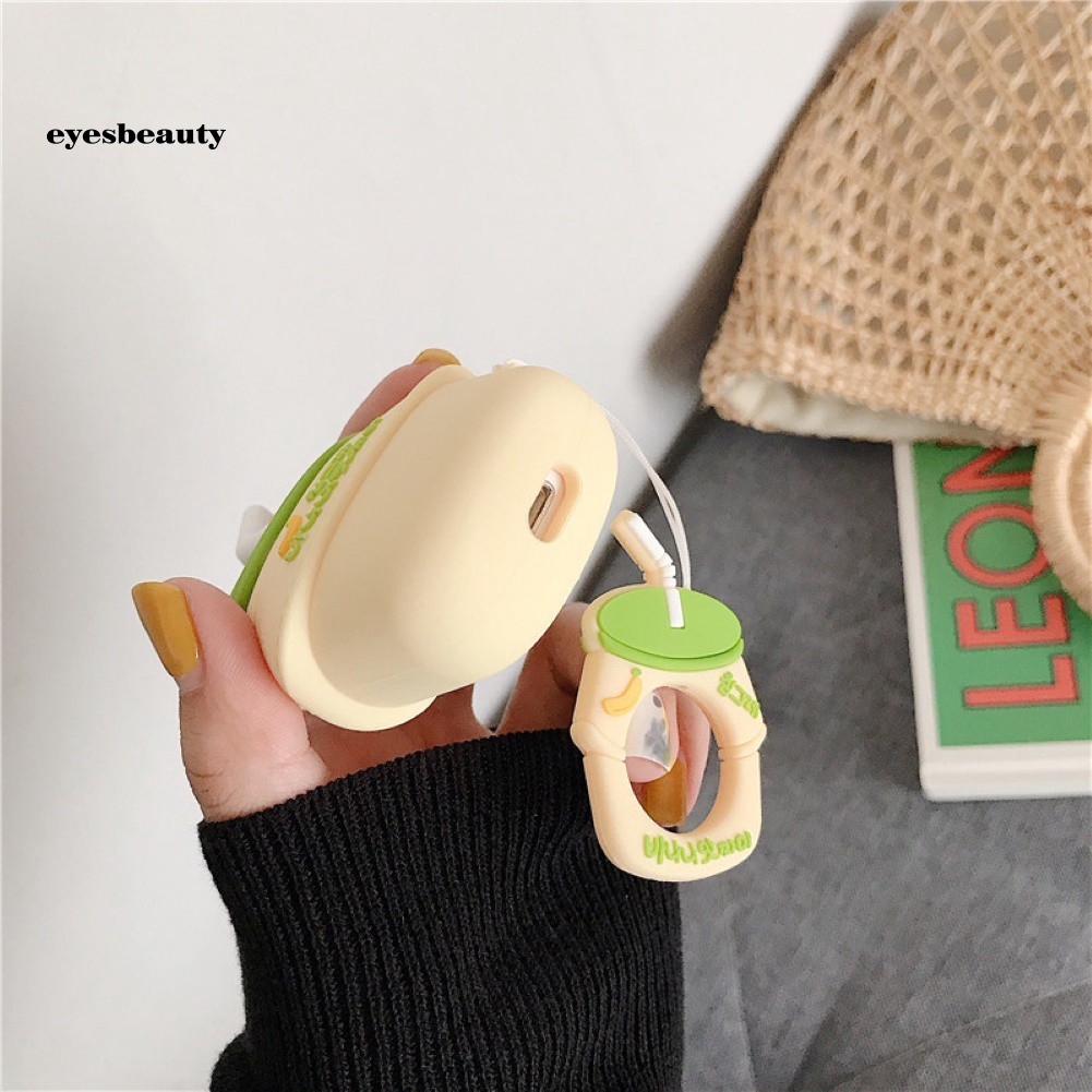 Vỏ bọc silicone hình hộp sữa dễ thương dành cho hộp sạc tai nghe Airpods 1/2 | BigBuy360 - bigbuy360.vn