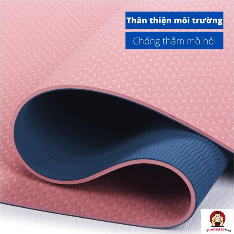 [ GIÁ HỦY DIỆT ]Thảm tập Yoga 2 lớp TPE dày 8mm, thảm tập Gym chống trơn trượt và không thấm mồ hôi