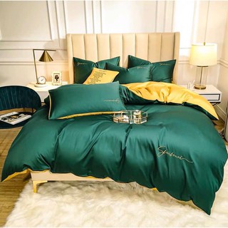 Bộ Chăn Ga GỐI LỤA TENCEL SUMOI Phối Màu