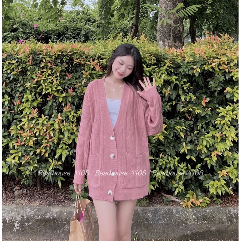 💐 ÁO CARDIGAN LEN TRƠN FORM DÀI RỘNG *THESWEET *SIÊU ĐẸP